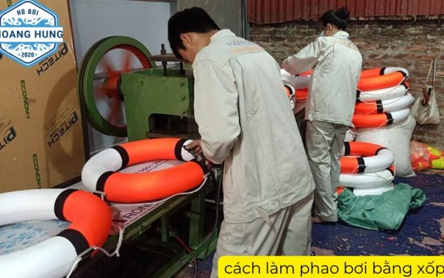 cách làm phao bơi bằng xốp